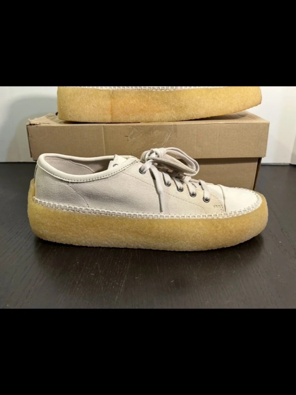 Clarks Caravan Low White Combi Suede Sneakers Mens 11M
